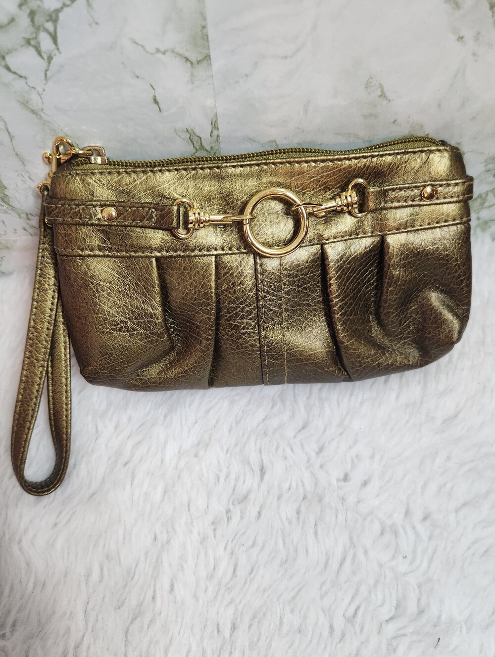 Vintage Joan Rivers Beauty Gold Wristlet